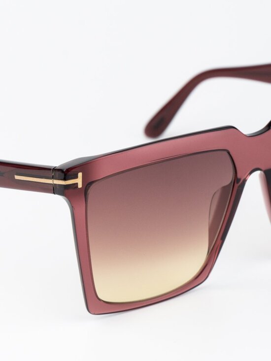 Tom Ford SABRINA-02 Women Sunglasses Bordeaux Gradient Square FT0764 69T main image 5